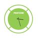 Homemania klok Drive - wanddecoratie, rond, voor woonkamer, keuken, kantoor, groen, wit, metaal, 40 x 0,15 x 40 cm