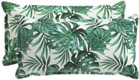 vidaXL - Kussensloop - 2 stuks - Houten Bladpatroon - 40 x 80 cm - Polyester