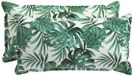 vidaXL - Kussensloop - 2 stuks - Houten Bladpatroon - 40 x 80 cm - Polyester