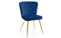 Julian Bowen set van 2 Cannes eetkamerstoelen - Blauw