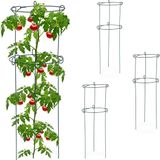 Merkloos / Sans marque Relaxdays Plantensteun - Set van 4 - 75,5 cm - Tomatensteun - Staal