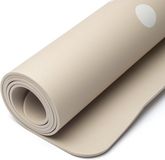 Phoenix Import Mani Bhadra Yogi & Yogini Premium TPE Yogamat flower of life beige – 61 cm x 183 cm x 0.5 cm