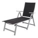 Chicreat 5 Positie Opvouwbare Lounger, Gewatteerde Textilene met Sneldrogend Schuim, 144x70x104cm