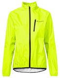 VAUDE Drop Jacket III, Hardshell jas, dames fiets-sportjassen, Waterdicht, Winddicht, Hardshell, Hoodless, Slim Fit, neon yellow/neon yellow, S