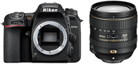 Nikon D7500 SLR Camera Kit with 20.9MP, CMOS Sensor, 5568 x 3712 Pixels - Black