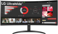 LG 34WR50QC 34" UltraWide QHD Curved Monitor - 100Hz, sRGB 99%