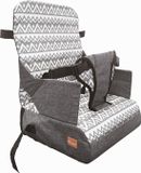 Dreambaby Stoelverhoger voor Eetkamerstoel - Booster Seat - Zitkussen - Volledig Draagbaar - Met Veiligheidsriemen - Grijs