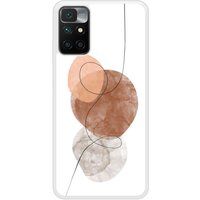Redmi Beschermende siliconen case compatibel met Redmi 10 One line bruin