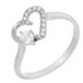 Orphelia Ring Zilver 925 Hart Zirkonia Wit Maat 54
