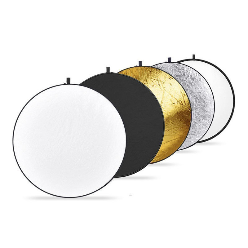 Caruba 5-in-1 reflectiescherm Goud Zilver Zwart Wit en Transparant 80cm
