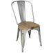 Bolero Bistro Gegalvaniseerd Stalen Stoelen Met Houten Zitting (4 Stuks)
