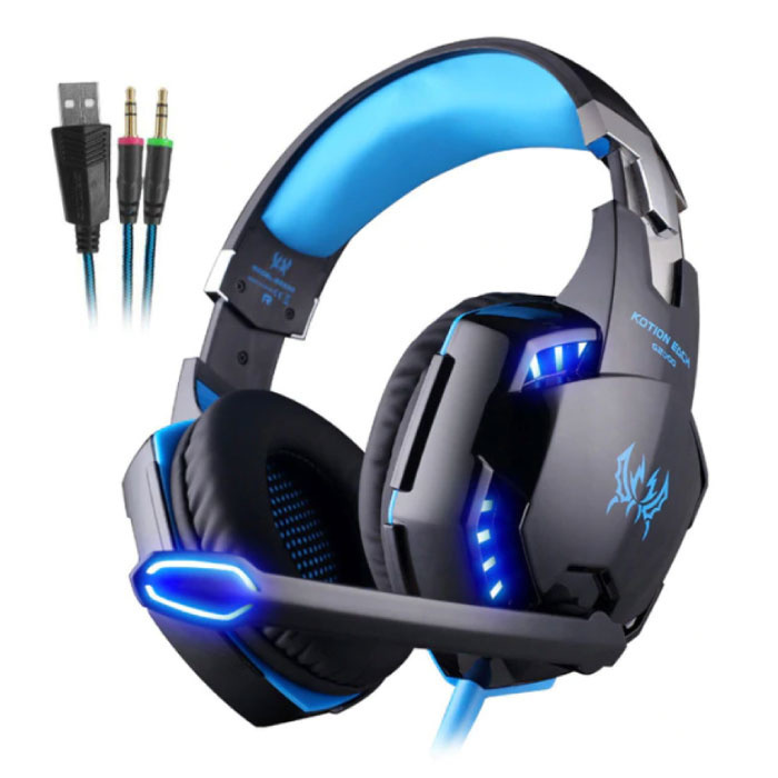 Kotion EACH G2000 Stereo Gaming Koptelefoon Headset Headphones met Microfoon Blauw