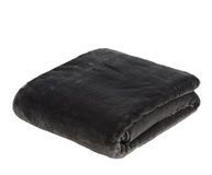 Gözze Premium Kasjmier-Feeling Woon- en Knuffeldeken, 180 x 220 cm, Antraciet