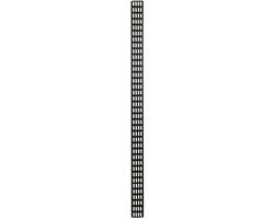 DSIT 37U verticale kabelgoot - Zwart - 10 cm breed