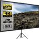 Vevor Projectiescherm 228,6cm Projectorscherm 4K HD Projector Screen van Polyester en Aluminiumlegering met Verstelbaar Aluminium Statief en 160 Graden Kijkhoek voor Thuisbioscoop, Vergaderruimte, enz