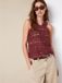 Next Dames Gehaakte Haltertop Bourgogne Rood XXL