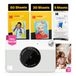 KODAK Printomatic Volledige Kleur Camera – 75 Vellen BUNDEL – Zink 2x3" Plakfoto Papier – Grijs