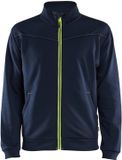 Blåkläder Service sweatshirt met rits 3362-2526 - Donker marineblauw/High Vis Geel - M