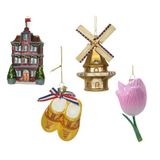Ksd Decoris Kersthanger glas Holland 7x7x14cm - 1 stuk