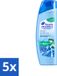 Head & Shoulders 5 x Anti-Roos Shampoo Pure Intense Extra Verkoelend 250 ml Voordeelverpakking