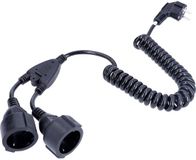 AS Schwabe 70433 Spiraalkabel 2 m / 4 m Zwart