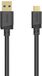 Hama 00202006 USB-kabel USB 3.2 Gen1 USB-A stekker, USB-C stekker 1.5 m Zwart Vergulde steekcontacten