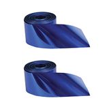 Beistle 2 Stuk Indoor Outdoor Metallic Plastic Verjaardag Streamers voor Graduation Party Supplies, Baby Shower Decoraties, 5 cm x 200', Blauw