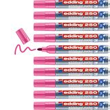 edding 250 whiteboardmarker - roze - 10 whiteboardstiften - ronde punt 1,5-3 mm - boardmarker uitwisbaar - voor whiteboard, flipchart, magneetbord, prikbord, memobord - sketchnotes