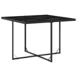 VidaXL 9-delige Tuinset Poly Rattan Zwart