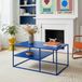 en.casa Salontafel Solund met plank 45x90x60 cm donkerblauw
