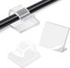 Unyqoos® Porte-câbles adhésifs transparents - 60 pièces