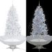 vidaXL Sapin de Noël enneigé avec pied parapluie 190 cm blanc
