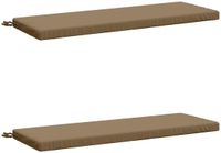 vidaXL - 2-delige - Bankkussens - SOEST - 2 - st - 100% - Polyester - Taupe