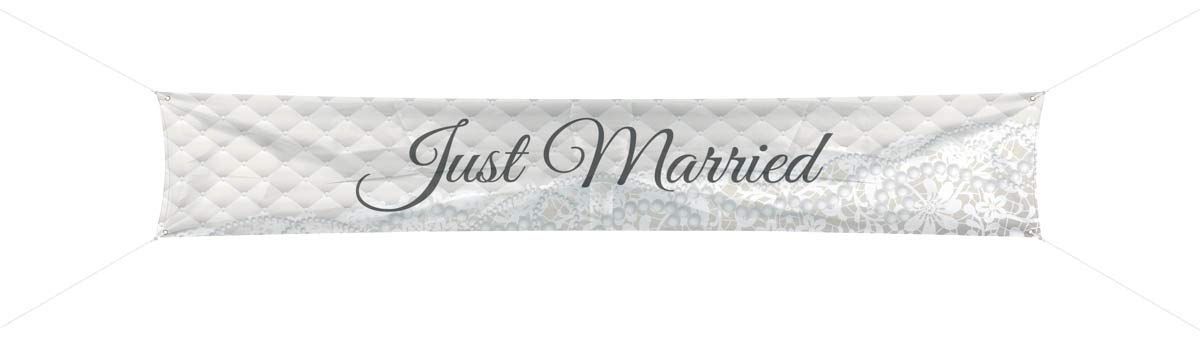 Partywinkel Just Married Banner 300x60cm
