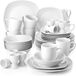 Bordenset servies Wit Porselein Vierkant 40 Stuks
