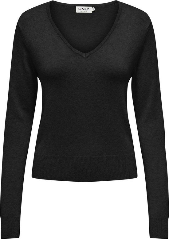 ONLY ONLVENICE LIFE LS VNECK PULLOVER KNT - Black - Maat M