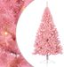 vidaXL - Kunststof - Voorverlichte - Kerstboom - met - 300 - LED - Roze - 240 - cm - PVC