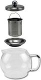 Merkloos Glazen Koffiepot / Theekan / Theepot met Filter 1,2 Liter