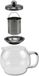 Merkloos Glazen Koffiepot / Theekan / Theepot met Filter 1,2 Liter