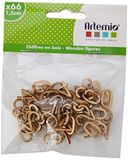 Artemio 1,5 cm houten cijfers, beige
