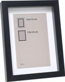 Deknudt Frames Fotolijst om Objecten in te lijsten - Zwart met witte passe-partout - Voor foto 30x40 cm