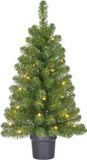 Black Box Trees Nagoya Kunstkerstboom met warmwitte ledverlichting, 120 x Ø 79 cm, groen Frosted