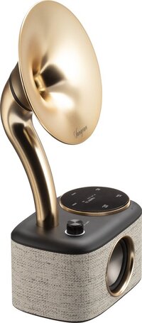 Sangean CP-100D Gramophone Tafelradio DAB+, VHF (FM) AUX, Bluetooth, DAB+, FM, USB Touchscreen, Herlaadbaar Beige
