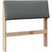 Tête de lit capitonnée gris foncé 75 cm pin massif