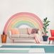 Ambiance Sticker Voorgelijmd vliesbehang met gigantische muurschilderingen - REGENBOOG PASTEL DESIGN - 75x60cm