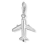 Thomas Sabo Dames Charm club-hanger sleutel met witte zirkonia 925 sterling zilver 0010-051-14