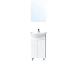 L'Aqua Mykonos Badmeubel Set - 50cm - Wit - Met Spiegel