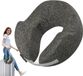 Merkloos / Sans marque Wan GmbH Nekkussen - Reiskussen U-vorm - Comfortabel Reizen - Traagschuim Ondersteuning - 26x26x12cm - Grijs