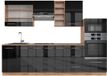 Vicco Fame-Line Complete keukeneenheid – 280 cm zonder werkblad Antraciet hoogglans/goud eiken