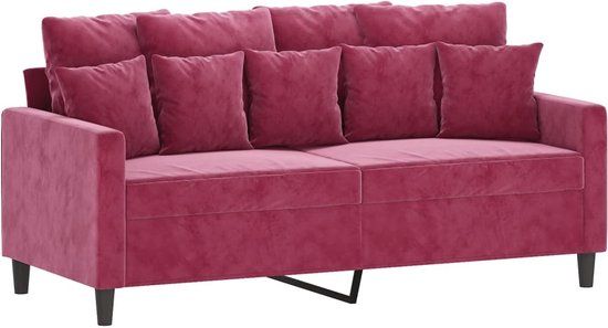 vidaXL Tweezitsbank 140 cm fluweel wijnrood